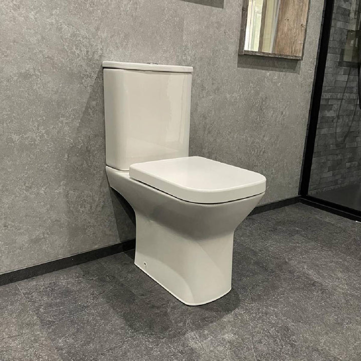 Linea Easy Plumb Close Coupled Toilet with Cyclone Flush &amp; Soft Close Seat