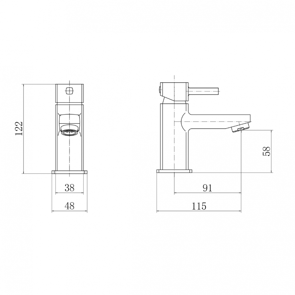 Eliseo Ricci Ruby Mini Mono Basin Mixer Tap