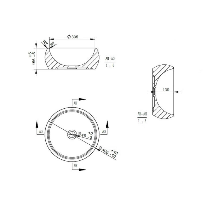 Objekt Ceramica Lomond 400mm Counter Top Basin