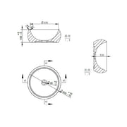 Objekt Ceramica Lomond 400mm Counter Top Basin - Technical drawing