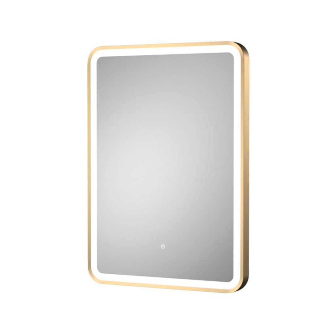 Hudson Reed 700 x 500mm LED Mirror - Brushed Brass