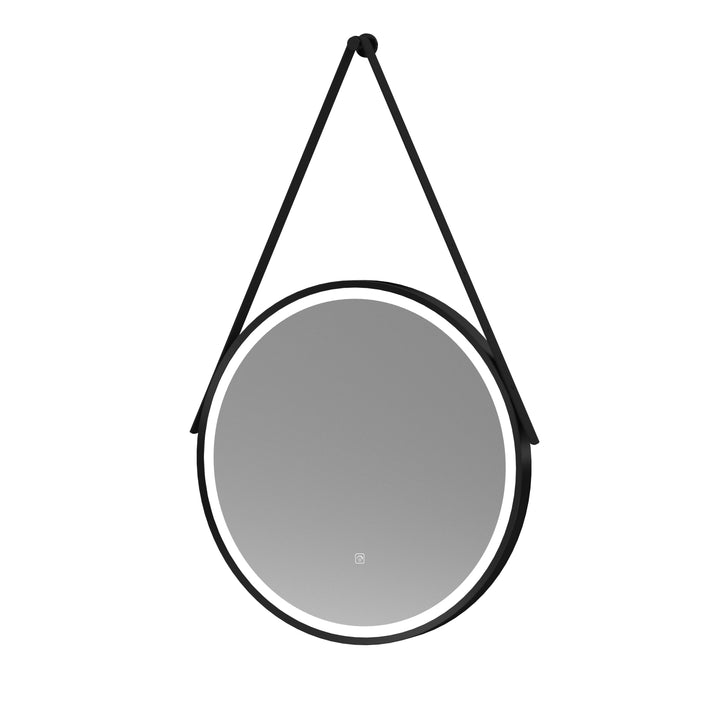 Hudson Reed 600mm Round Illuminated Mirror - Black