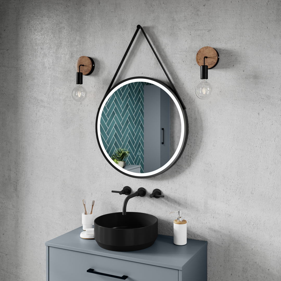 Hudson Reed 600mm Round Illuminated Mirror - Chrome