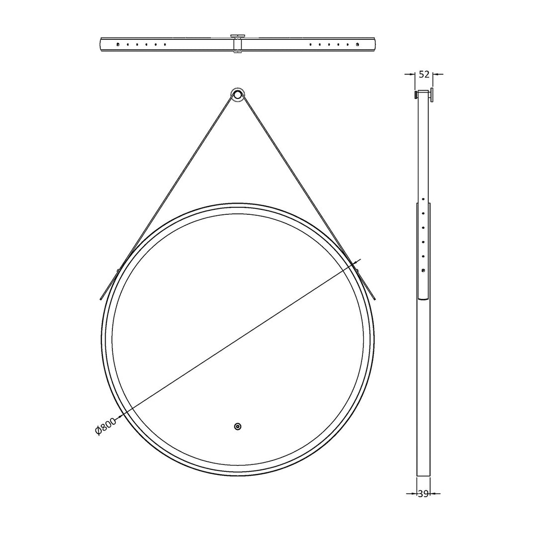 Hudson Reed Touch Sensor 800mm Round Illuminated Mirror