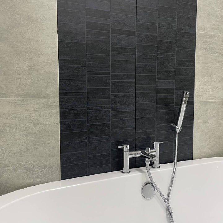 Lusso Small Anthracite Tile Effect Wall Panelling - 4.16sqm per pack
