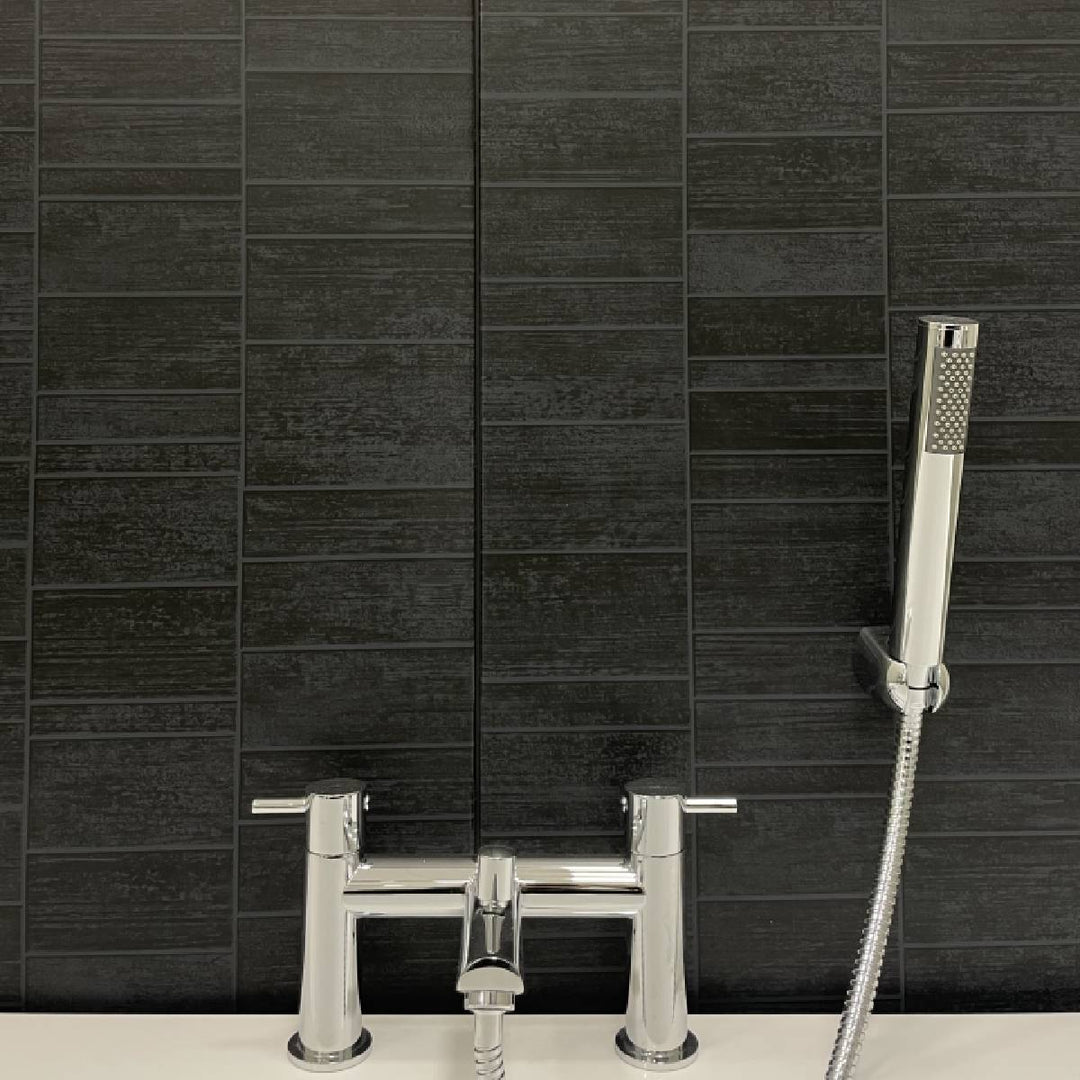 Lusso Small Anthracite Tile Effect Wall Panelling - 4.16sqm per pack