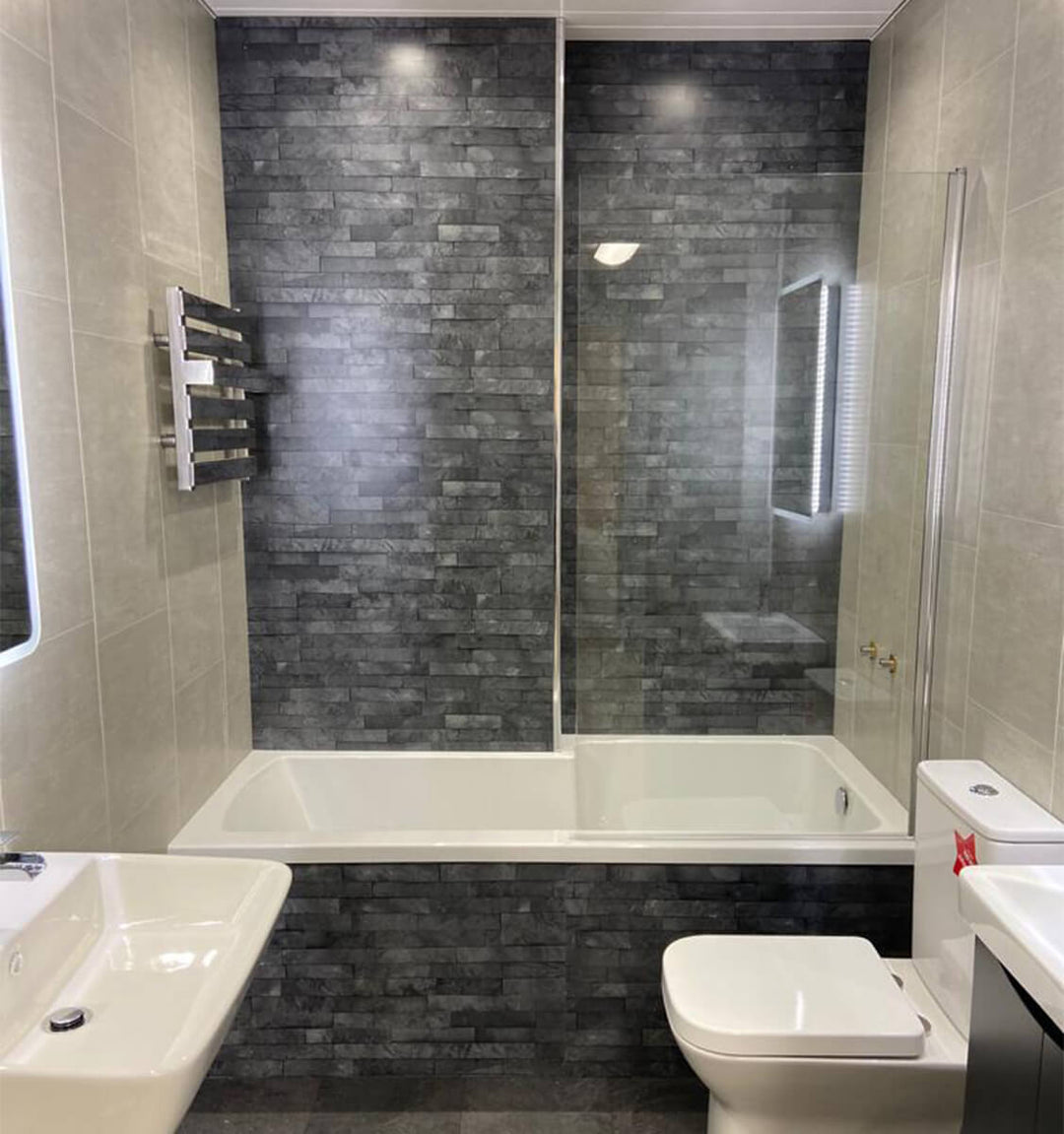 Lusso Panel Slate Brick Matt 1m Twin Pack