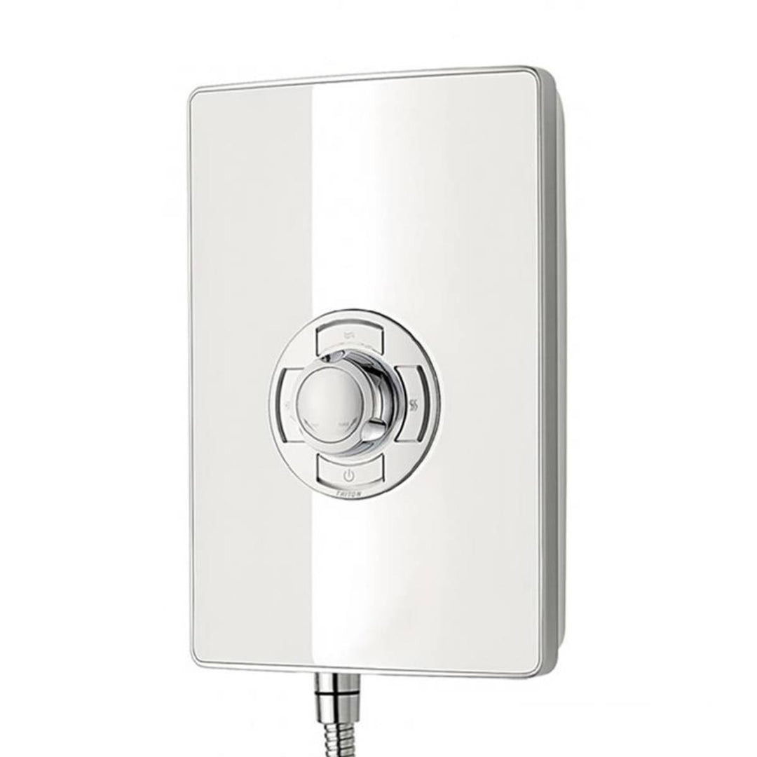 Vidalux Pure Electric 1000mm Shower Cabin White - Lux White 8.5KW