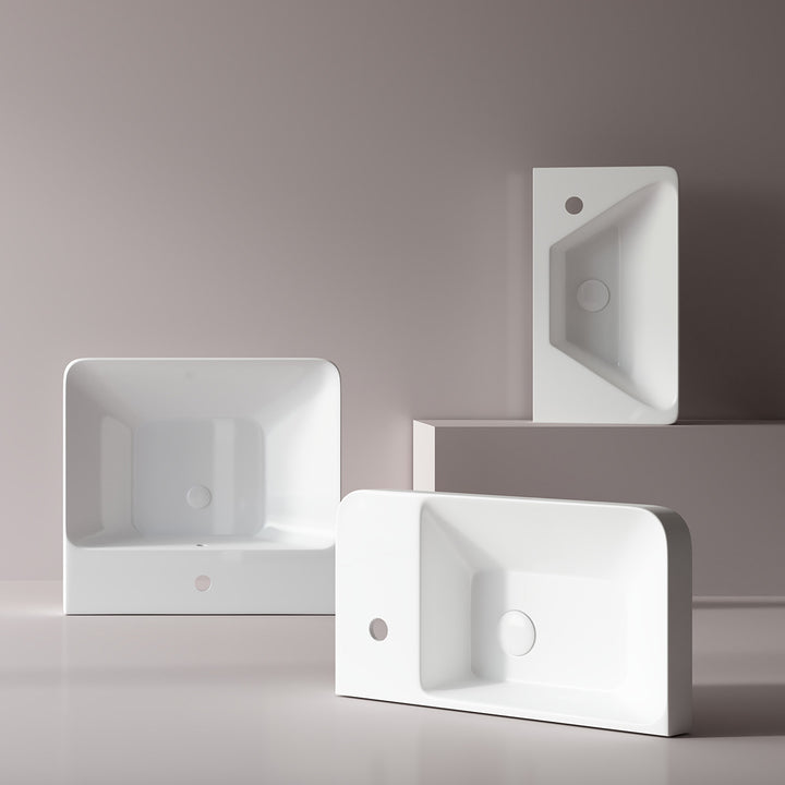 Luxury 600mm Ceramic Vanity Basin - Matt White