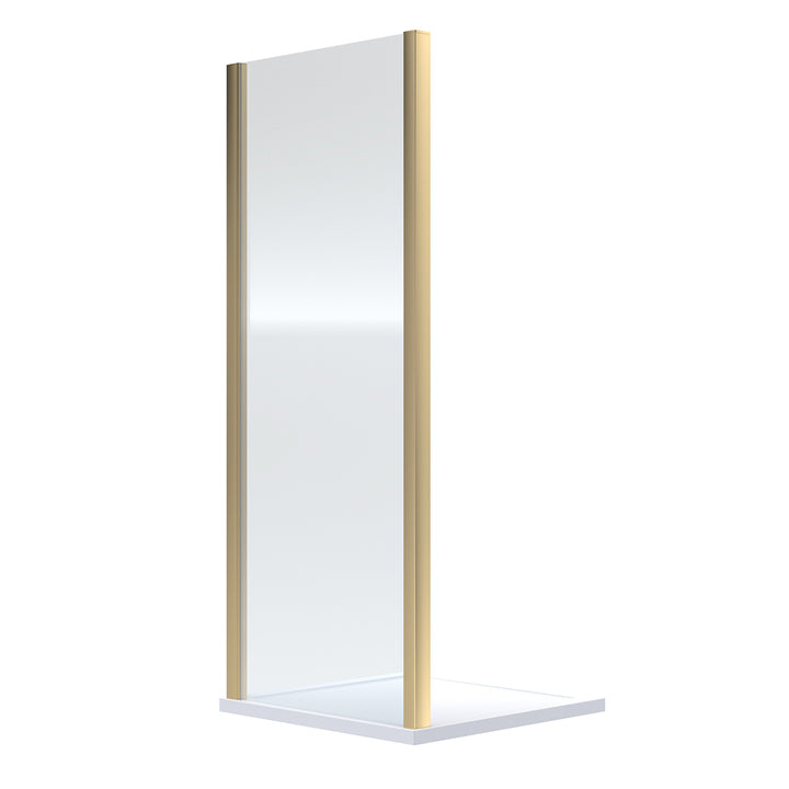 Hudson Reed 800mm Side Panel - Brushed Brass