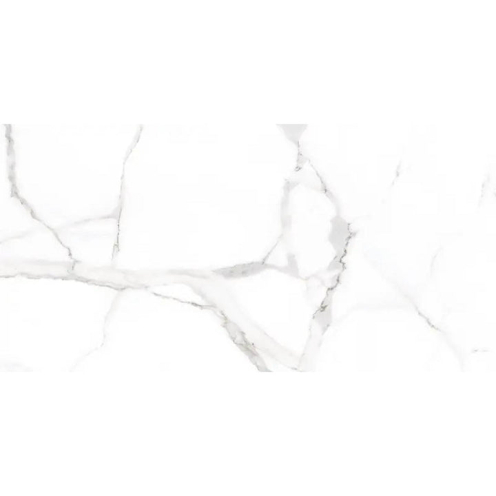 Marmori Carrara Luster 59 x 120cm Poreclain Rectified Tile - 1.44sqm perbox