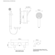 Aqualisa Midas 110 Bath Shower Mixer - Technical drawing