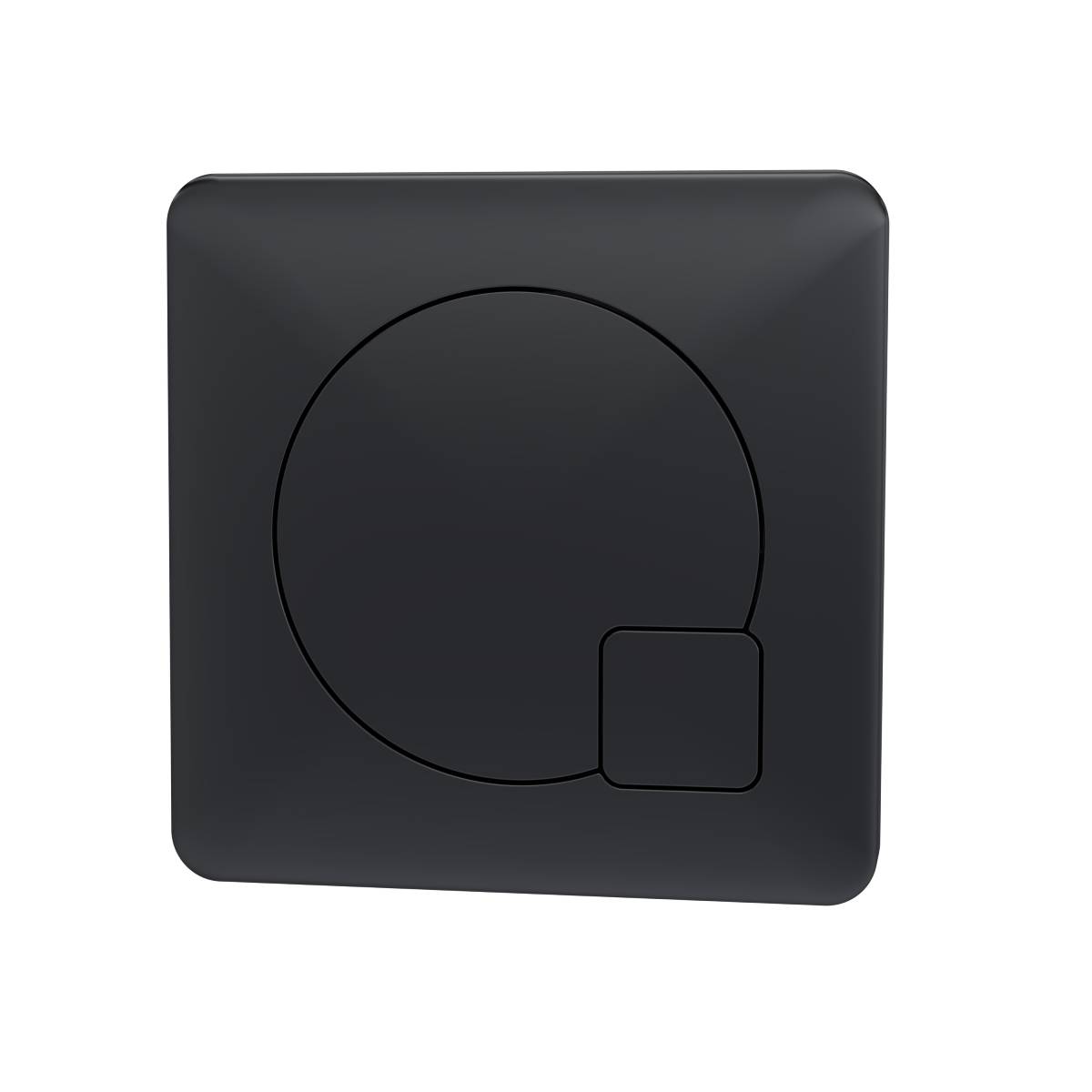 Nuie Square Dual Flush Push Button - Chrome - Technical drawing