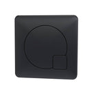 Nuie Square Dual Flush Black Push Button - Black
