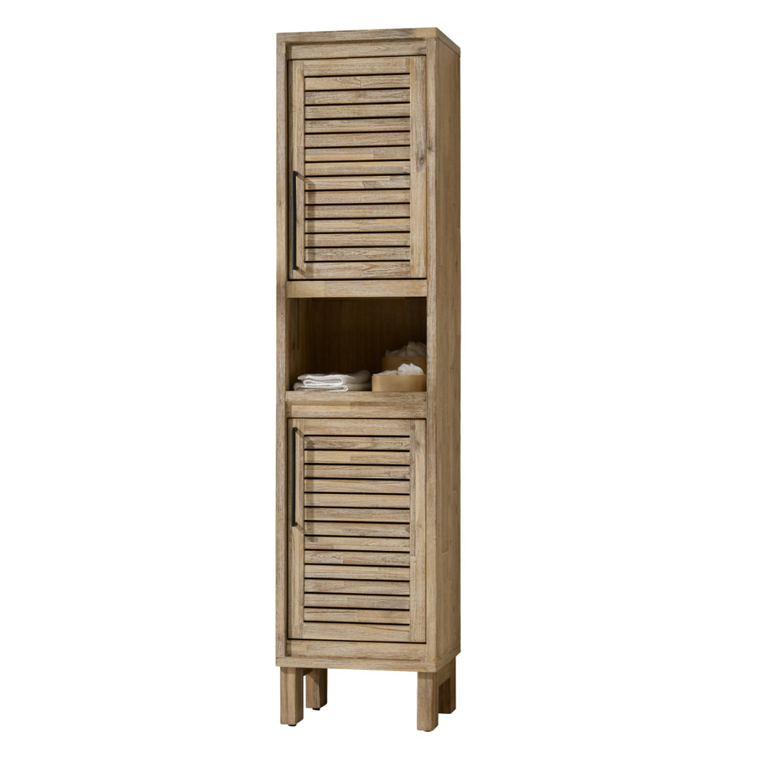 Merida 400 Floor Standing Solid Teak Tall Storage Unit