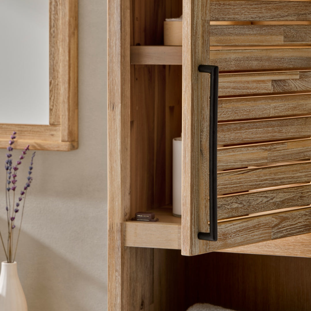 Merida 400 Floor Standing Solid Teak Tall Storage Unit