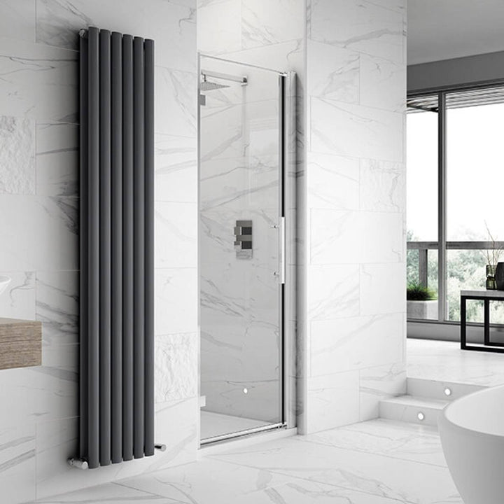 Hudson Reed Apex 800mm Hinged Shower Door with Square Handle MH80-E8