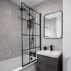 Noir 700mm x 500mm Plain Black Frame Mirror