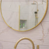 Brushed Brass 800mm x 800mm Plain Round Frame Mirror