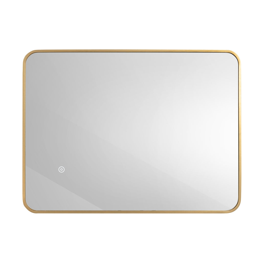 Brushed Brass 800mm x 600mm Frame Mirror with Colour Change