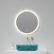 Brushed Brass 800mm Round Frame Mirror with Colour Change