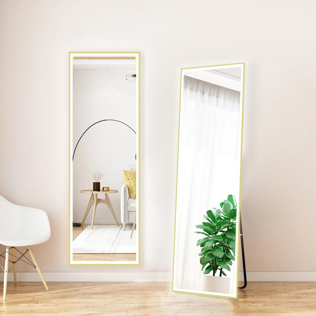 Belleza 1500mm x 500mm Brushed Brass LED Mirror with Colour Change