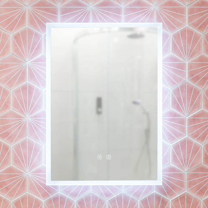 Miami 700 x 500mm Bluetooth LED Mirror with Colour Change