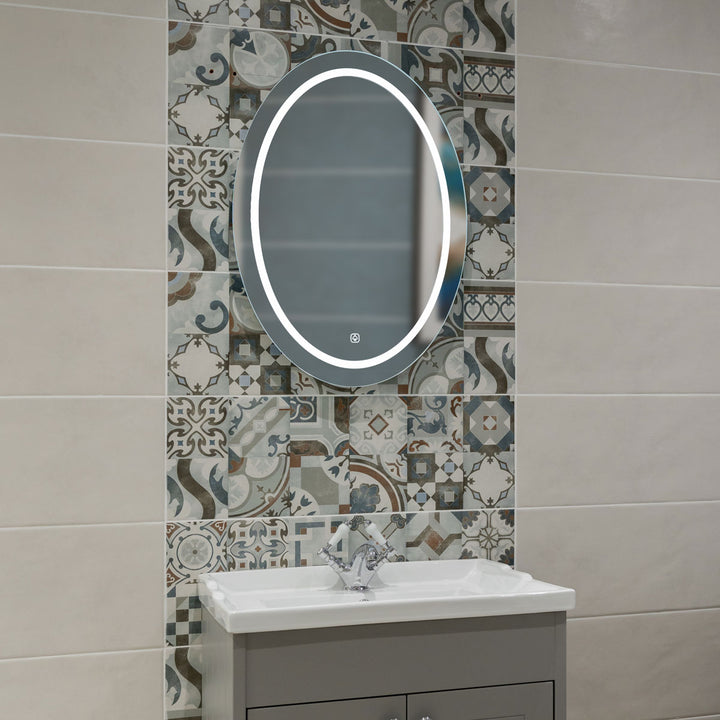 Bonita 700mm x 500mm Oval LED Mirror with Colour Change