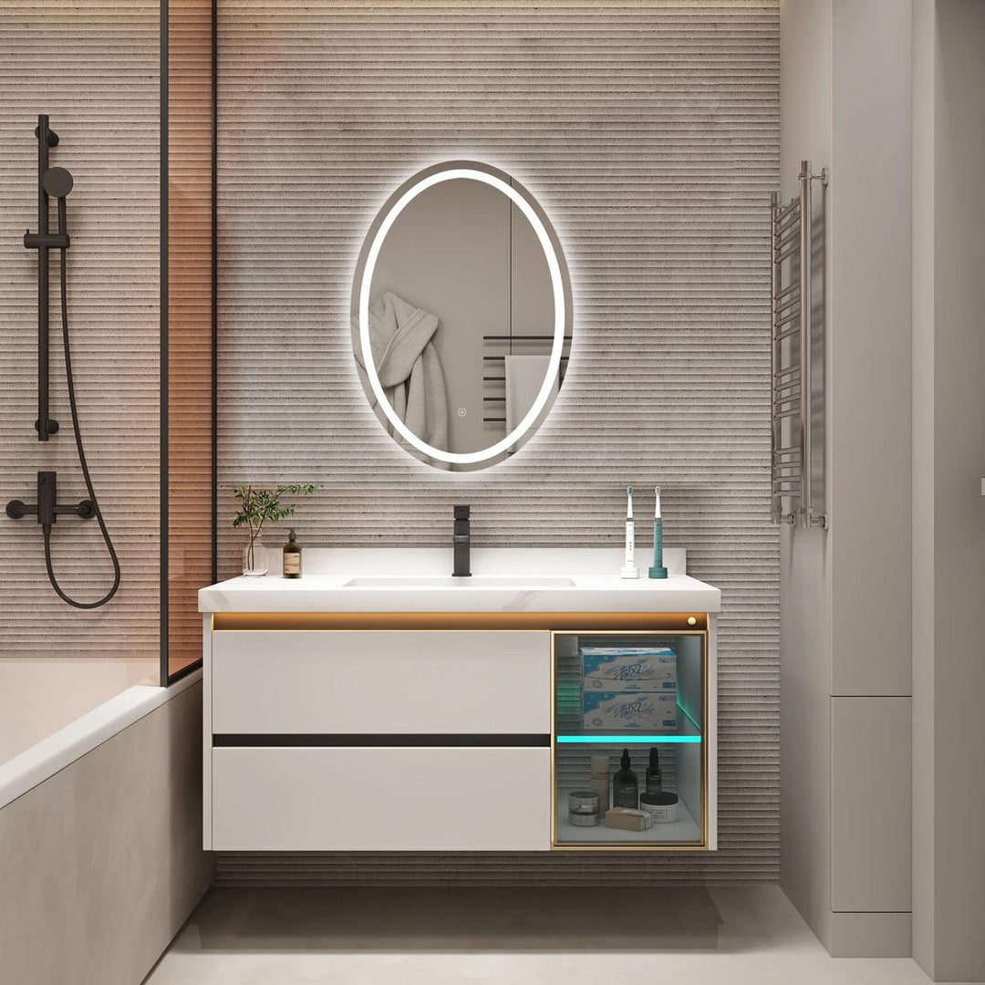 Bonita 700mm x 500mm Oval LED Mirror with Colour Change