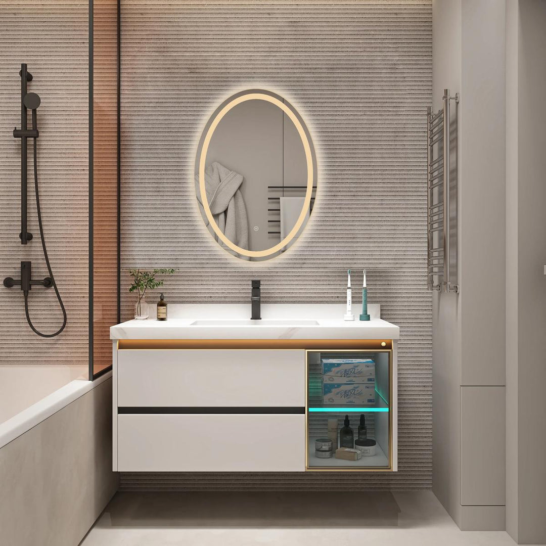 Bonita 700mm x 500mm Oval LED Mirror with Colour Change