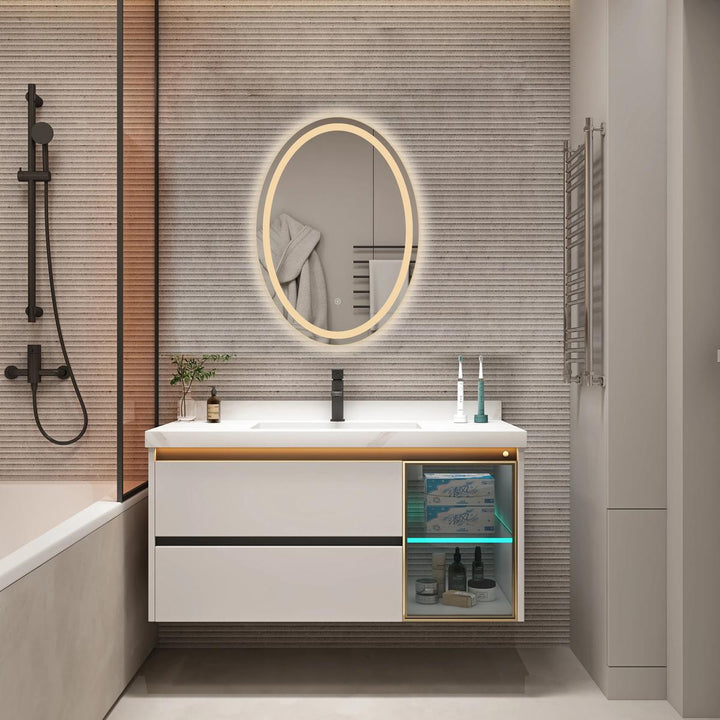 Bonita 700mm x 500mm Oval LED Mirror with Colour Change