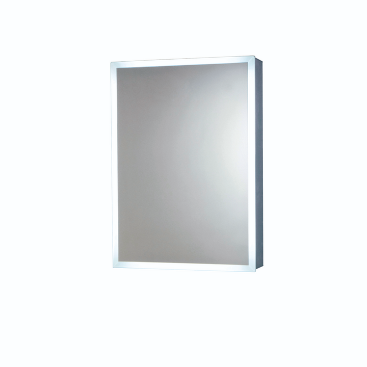 Mia LED Cabinet 700 x 500mm Single Door Demister and Shaver