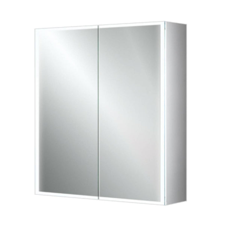 Mia LED Cabinet 600 x 700mm Double Door Demister and Shaver Socket