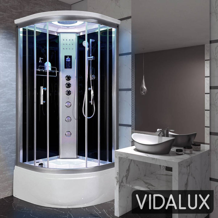 Vidalux Miami 900mm Steam Shower Enclosure - Black