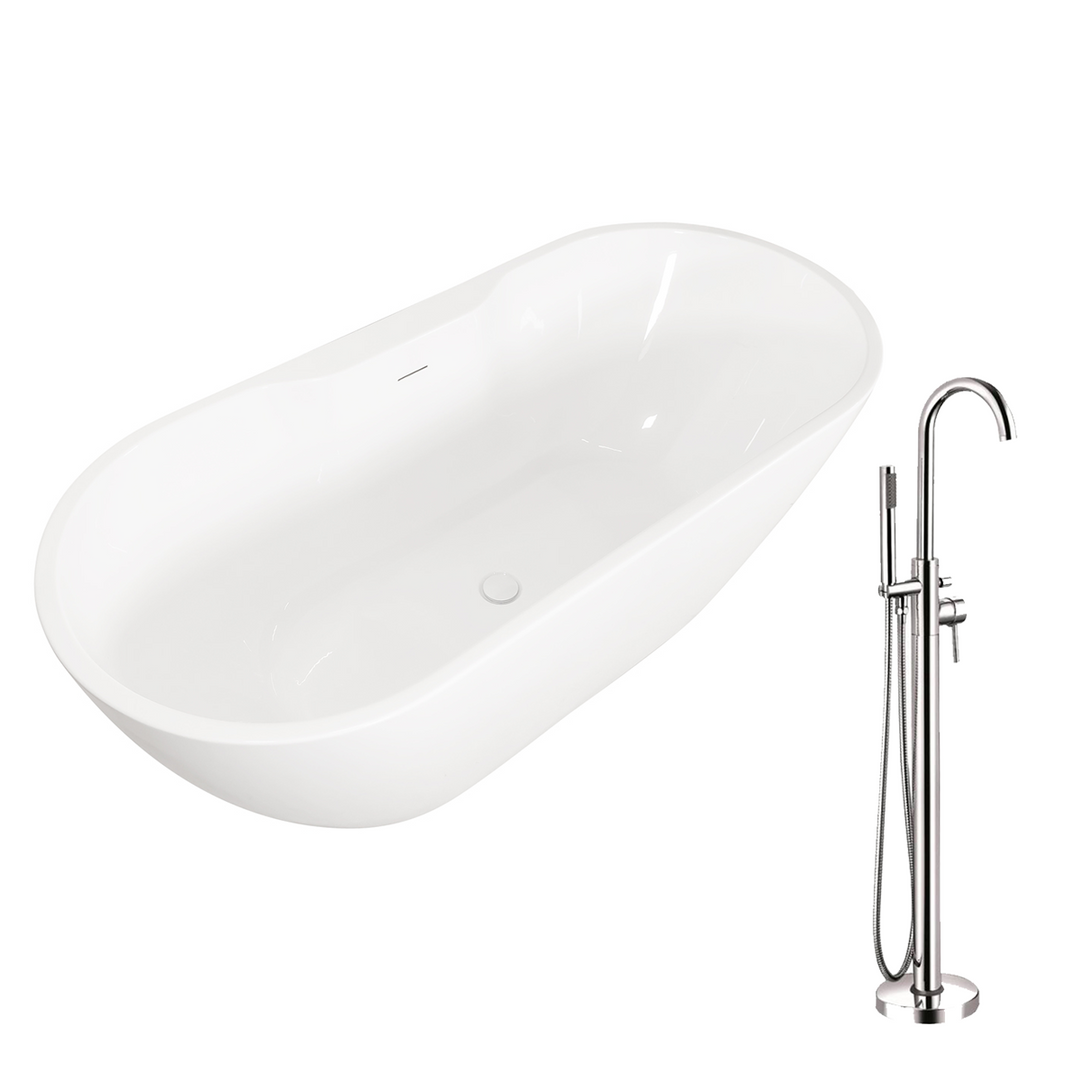 Quito 1655mm Freestanding Double Ended Bath and Tap Deal