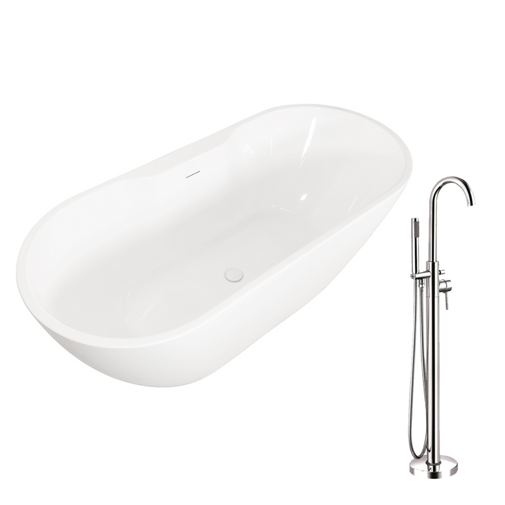 Quito 1655mm Freestanding Double Ended Bath and Tap Deal