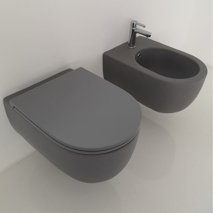 Olympia Milady Wall Hung Bidet - Matt Grey