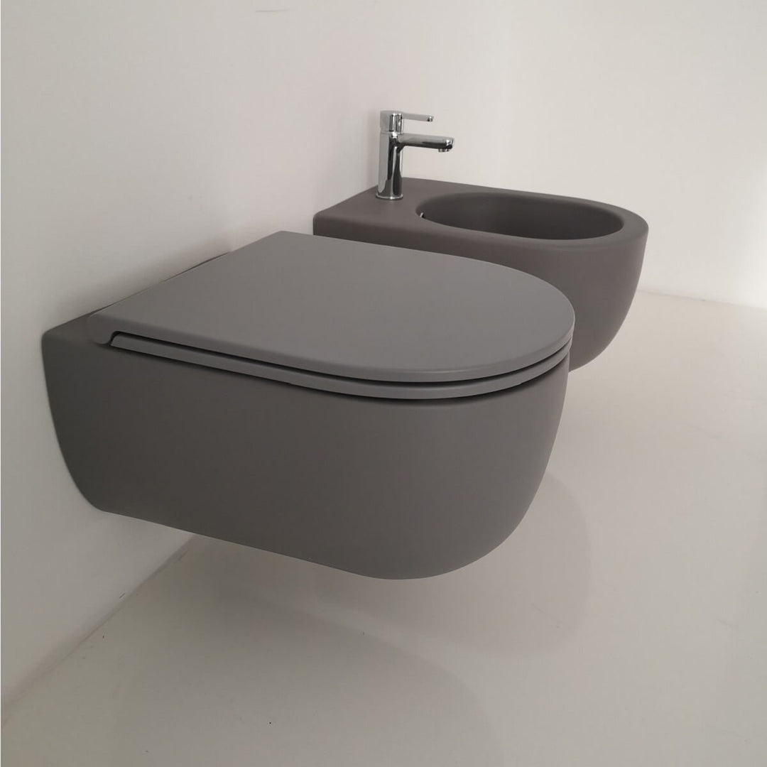 Olympia Milady Wall Hung Bidet - Matt Grey