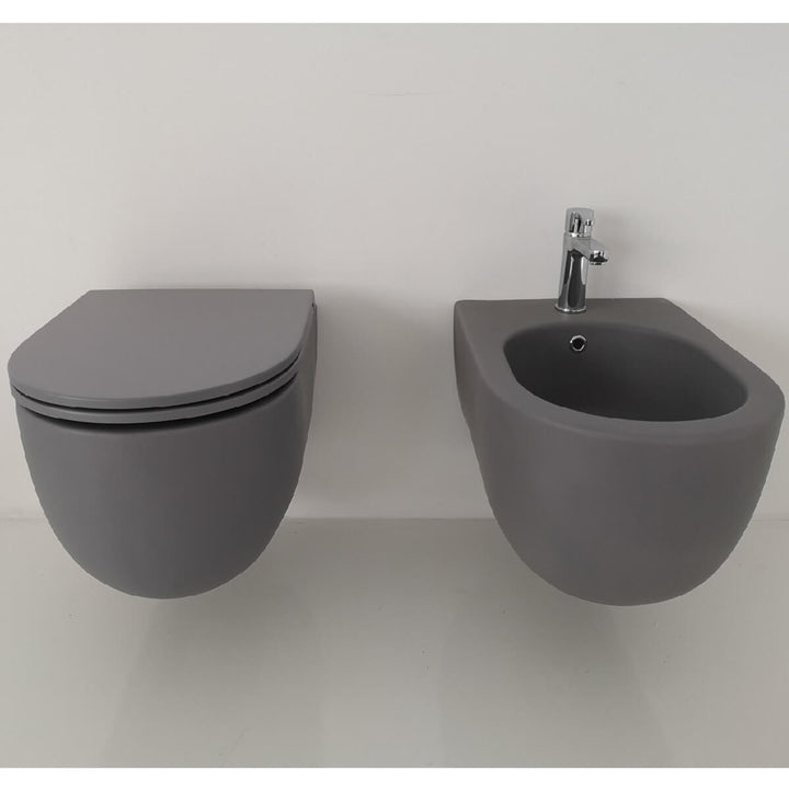 Olympia Milady Wall Hung Bidet - Matt Grey