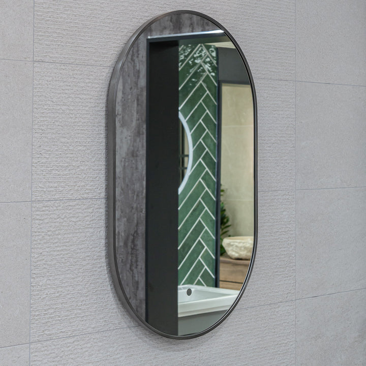 Aubrey LED Mirror 500 x 800mm - Gunmetal