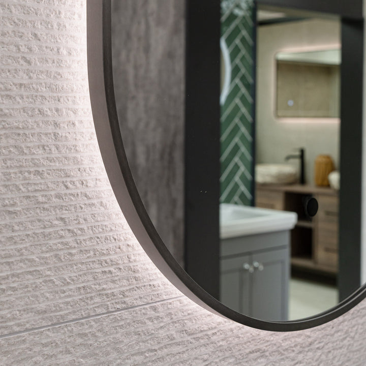 Aubrey LED Mirror 500 x 800mm - Gunmetal