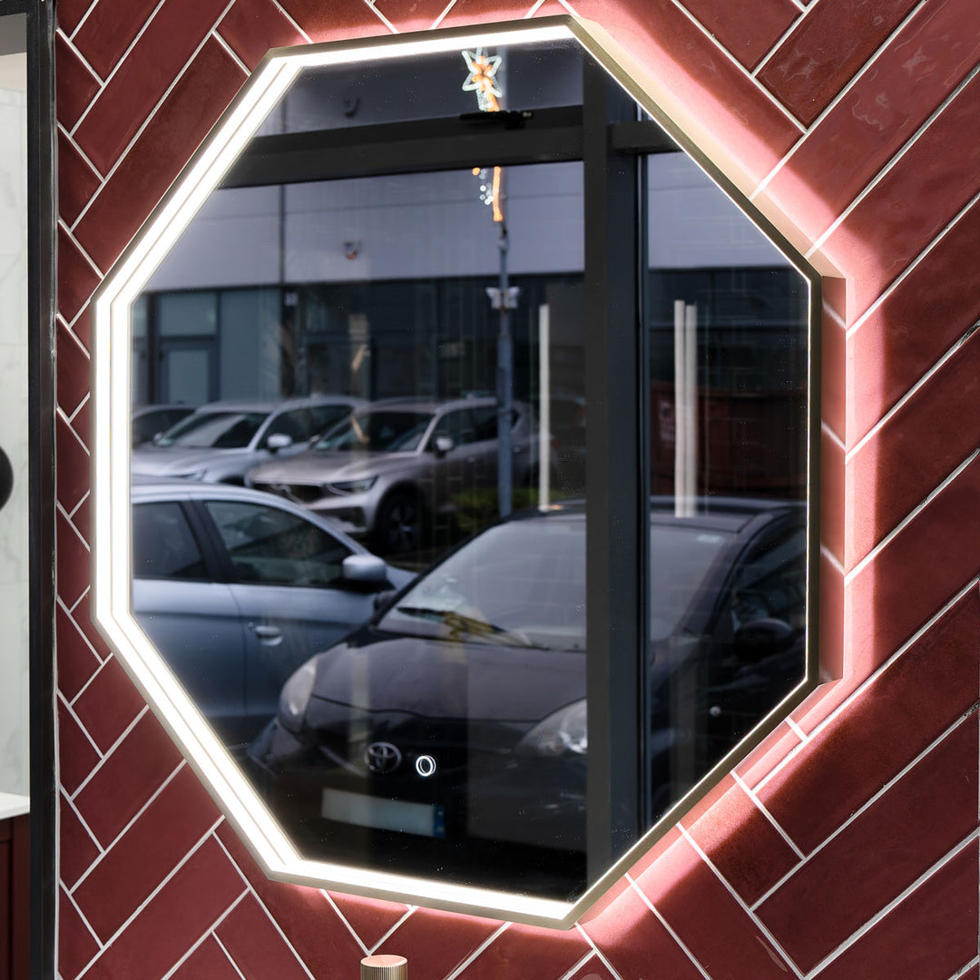 Passa Octagonal Mirror 800 x 800mm - Brushed Brass