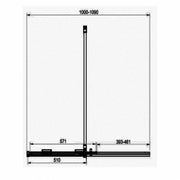 Kiimat 8motion 8mm Sliding Wetroom 1100mm x 2000mm - Bronze - Technical drawing