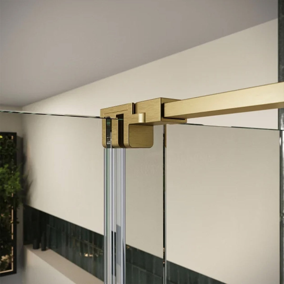 Momentum 8mm Sliding Wetroom 1700mm x 2000mm - Brass