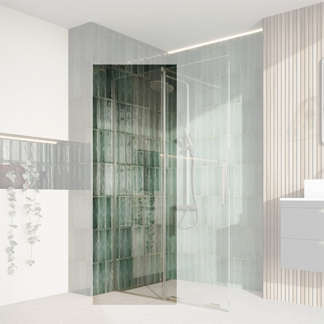 Kiimat 8motion 8mm Side Panel 900mm x 2000mm - Brushed Nickel