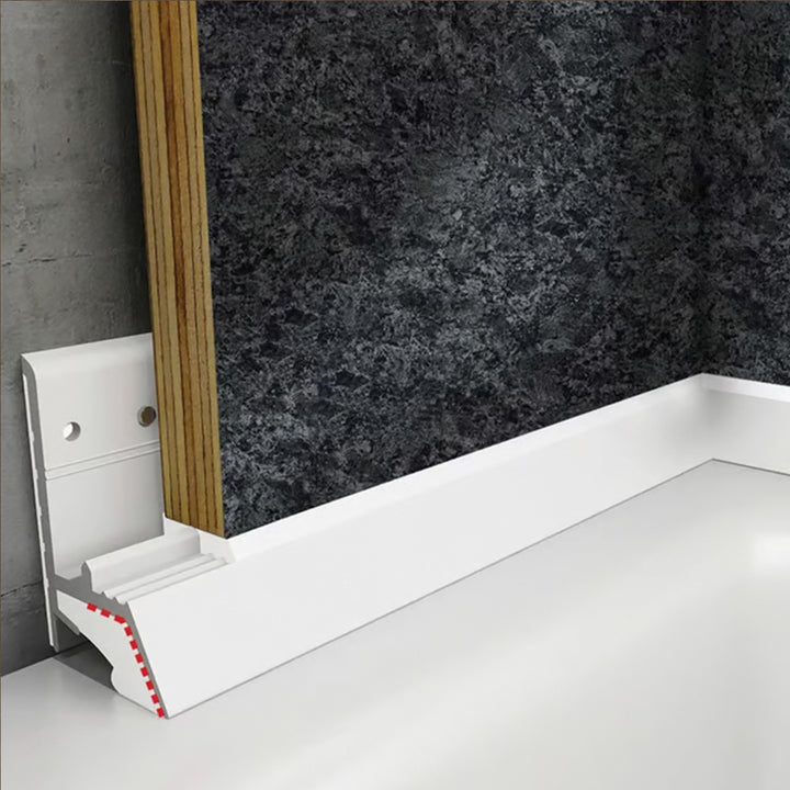 Multipanel Bath &amp; Shower Tray Seal Kit - White - 2 x 1850mm Long &amp; Accessories