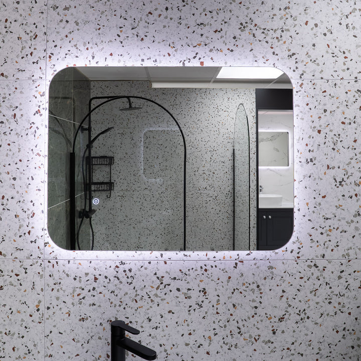 Luca 800 x 600mm Backlit LED Mirror with Demister