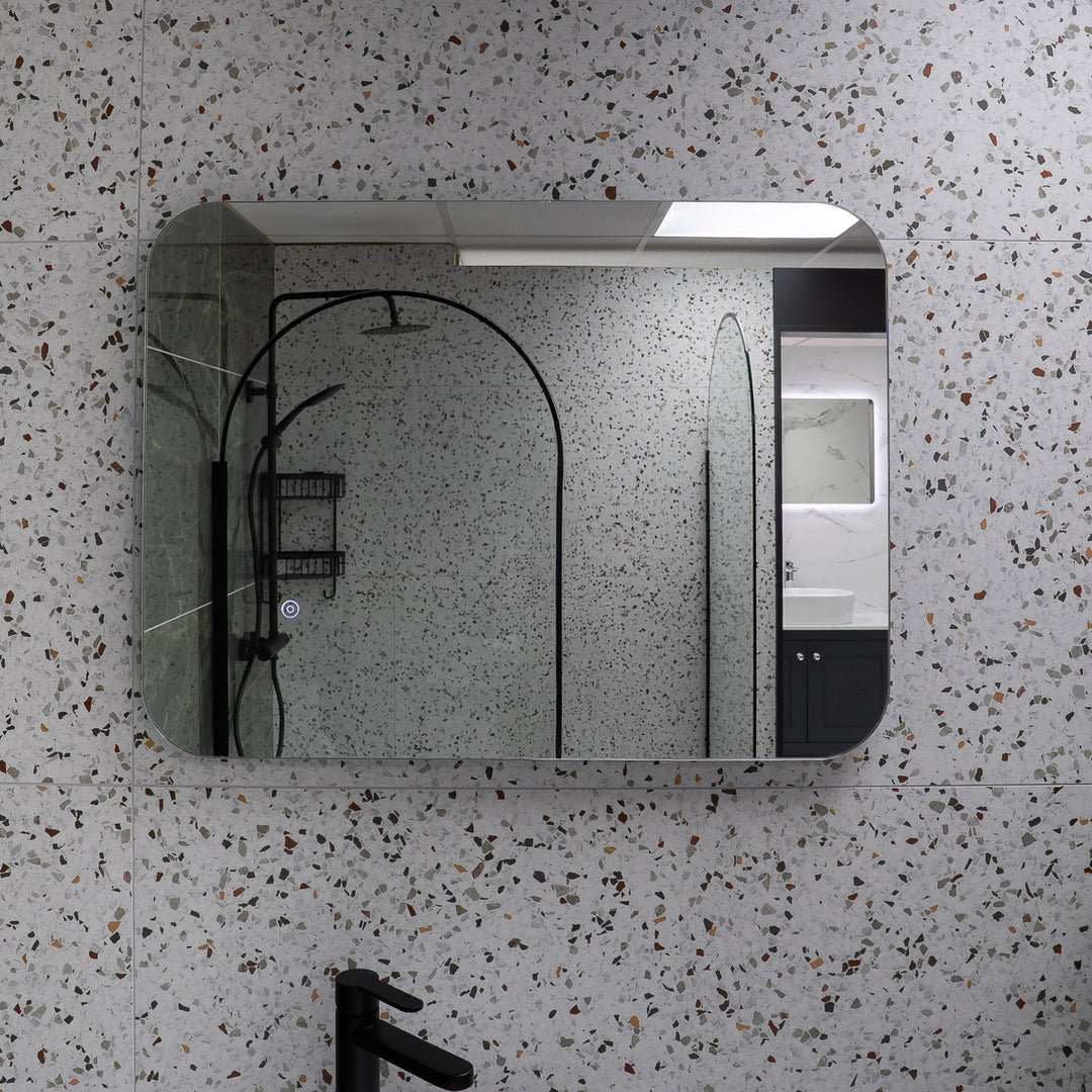 Luca 800 x 600mm Backlit LED Mirror with Demister