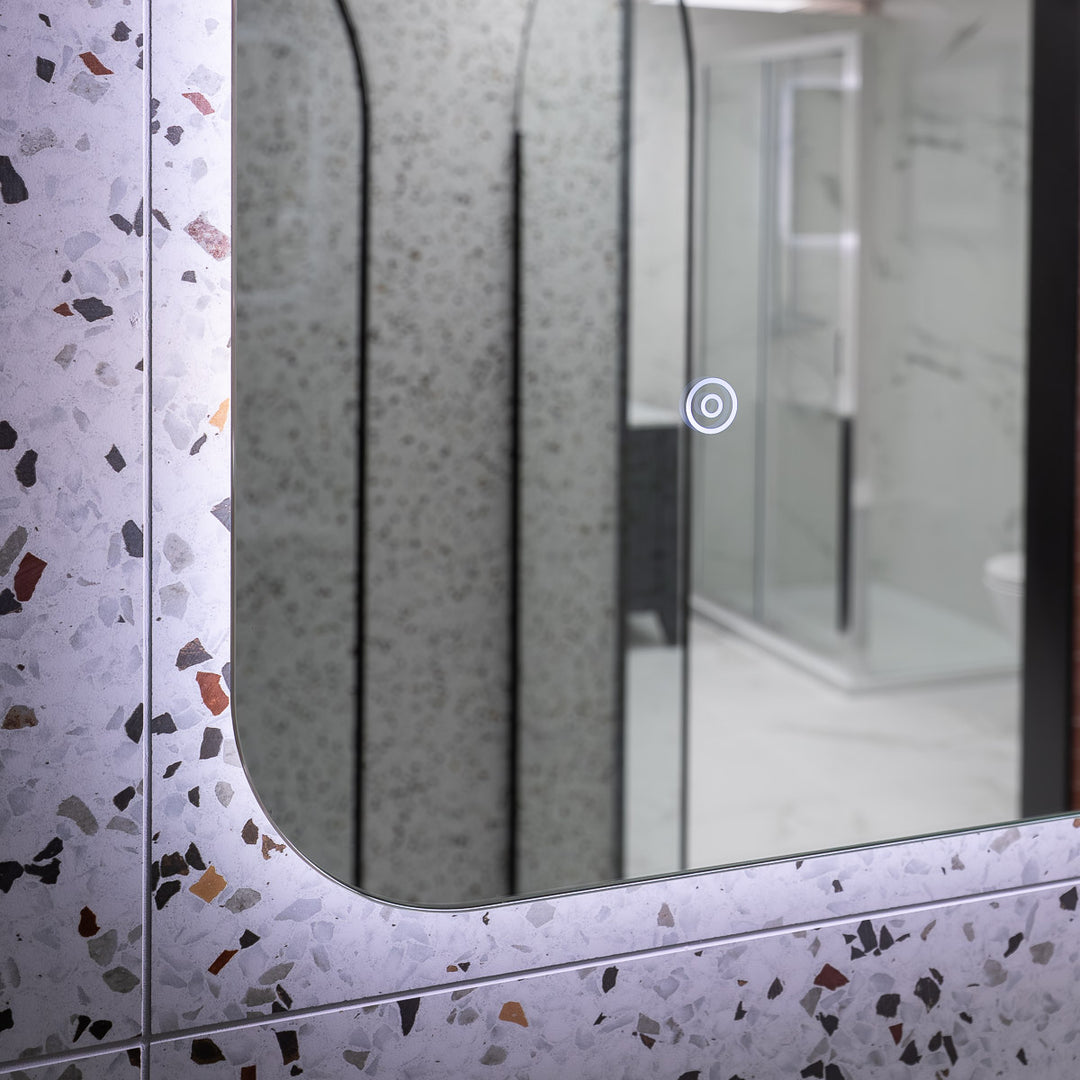 Luca 800 x 600mm Backlit LED Mirror with Demister