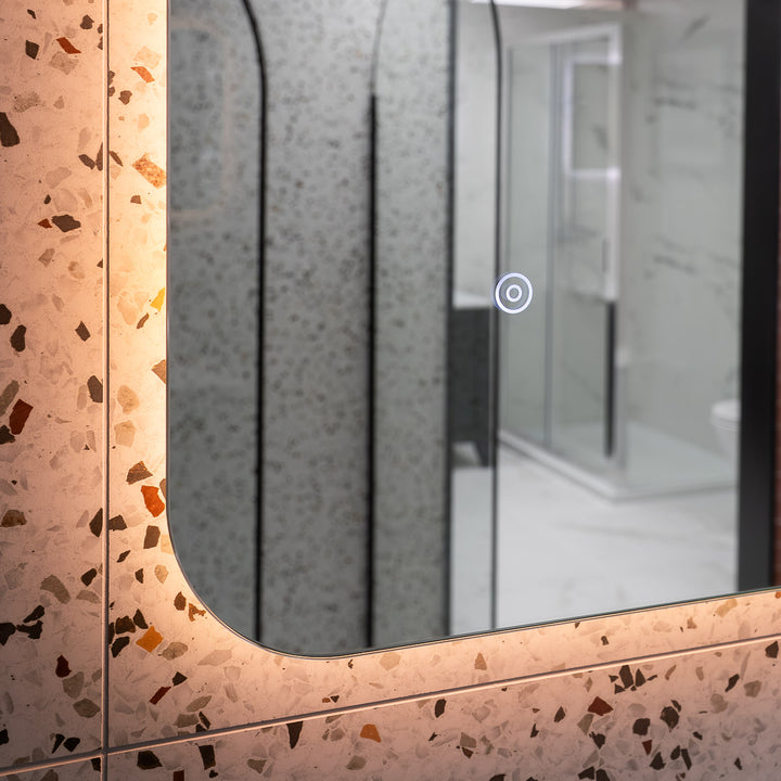 Luca 800 x 600mm Backlit LED Mirror with Demister